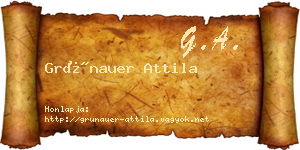 Grünauer Attila névjegykártya