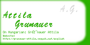 attila grunauer business card